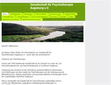 Tablet Screenshot of gesellschaft-psychotherapieaugsburg.de